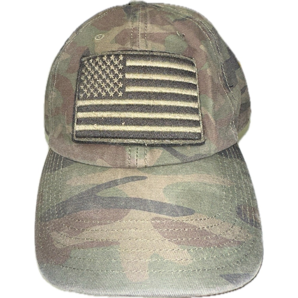 Highland Tactical Flag Hat Green Camo Mesh Snapback Baseball Trucker Cap HT